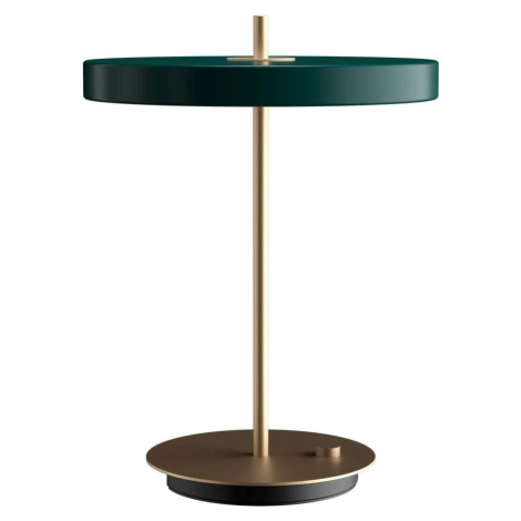 Tmavě zelená LED stmívatelná stolní lampa s kovovým stínidlem (výška 41,5 cm) Asteria Table – UM UMAGE