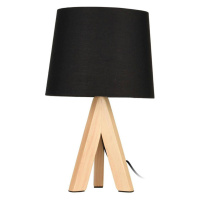 DekorStyle Stolní lampa BOHO 29 cm černá/hnědá