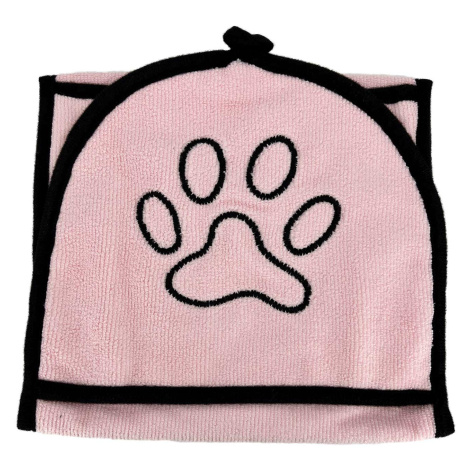 Vsepropejska Žanet ručník pro psa s kapsami Barva: Růžová, Rozměr (cm): 63 x 23