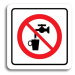 Accept Piktogram "zákaz pití vody" (80 × 80 mm) (bílá tabulka - barevný tisk)