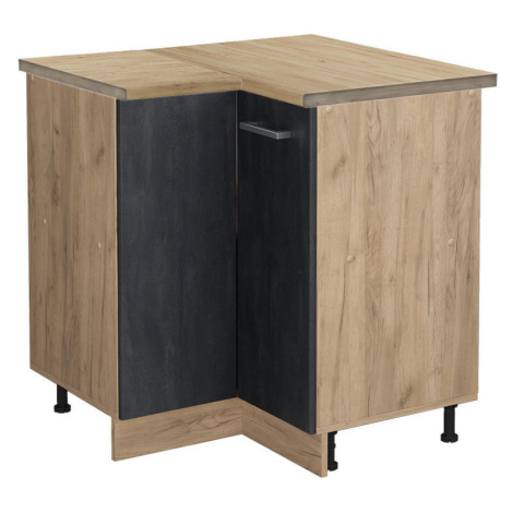 Vicco ROHOVÁ SKŘÍŇKA R-Line Černý beton 75.6 cm PD Dub