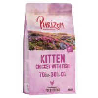 Purizon bezobilné granule, 2 x 400 g - 10 % sleva - Kitten kuře & ryba - bezobilné