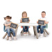 Stůl pro děti KidTable White Smoby šedokrémový s UV filtrem 76*52*45 cm od 18 měsíců