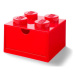 LEGO stolní box 4 se zásuvkou - červená