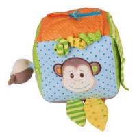 Bigjigs Toys Textilní aktivní kostka opička Cheeky