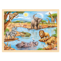 Dřevěné puzzle Africká savana 96 dílků