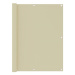 Balkónová zástěna krémová 120×600 cm oxfordská látka 134959