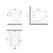 Bruckner WALTER závěsná WC mísa, Rimless, 37x52,5cm, bílá