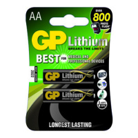 Baterie lithiová, AA (LR6), AA, 1.5V, GP, blistr, 2-pack