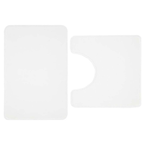 Bílé WC koupelnové předložky z paměťové pěny v sadě 2 ks 50x80 cm Anti-Bacterial – Catherine Lan Catherine Lansfield