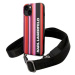 Karl Lagerfeld KLHCP14SSTSTP hard silikonové pouzdro iPhone 14 6.1" pink Color Stripes Strap