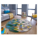 Flair Rugs koberce Ručně všívaný kusový koberec Illusion Prism Green/Multi kruh Rozměry koberců: