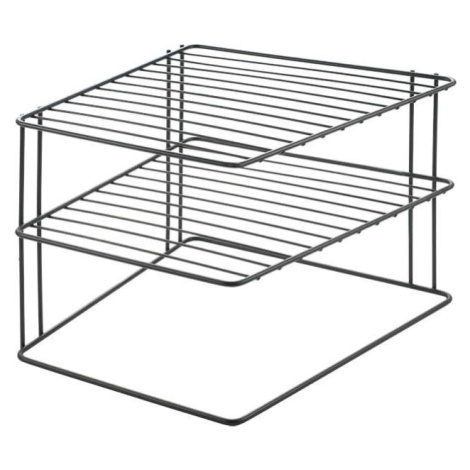 Černá přídavná polička z nerezové oceli 25x25 cm Palio – Metaltex