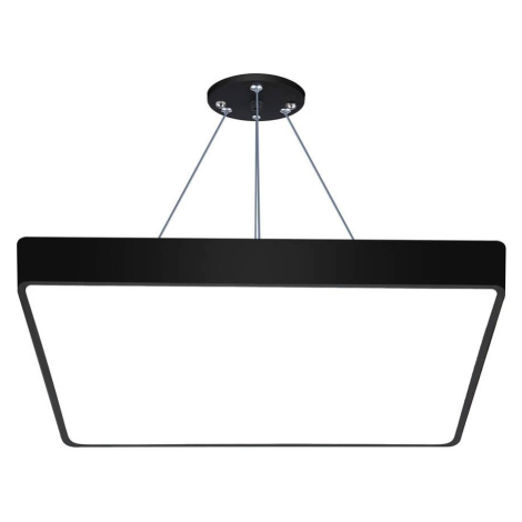 LPL-009 | Závěsné LED stropní svítidlo 50W | náměstí plné | hliník | CCD nebliká | 56x56x6 černá Interlook