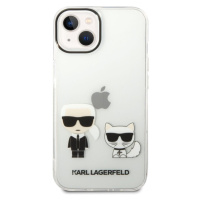 Pouzdro Karl Lagerfeld Ikonik Karl and Choupette iPhone 14 Plus - čiré