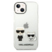 Pouzdro Karl Lagerfeld Ikonik Karl and Choupette iPhone 14 Plus - čiré