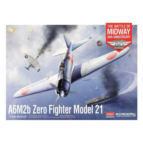 Model Kit letadlo 12352 - A6M2b Zero Fighter Modrel 21 "Battle of Midway" (1:48)