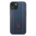 US Polo USHCP14MPFAV hard silikonové pouzdro iPhone 14 PLUS 6.7" navy blue Leather Stitch