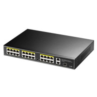 CUDY 24-Port 10/100M PoE+ Switch with 2 Gigabit Port+ 1SFP 300W