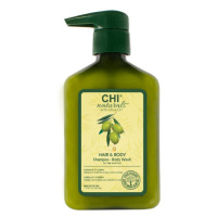 CHI Naturals Hair And Body Shampoo Olive Oil - šampon na vlasy s olivovým olejem, 340 ml