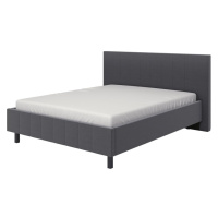 Manželská postel 160x200cm camilla – tm. šedá/černé nohy
