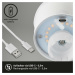 BRILONER LED nabíjecí stolní lampa, 11 cm, USB-C, 2,6W, 280lm, černá BRILO 7485015