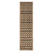 Flair Rugs koberce Běhoun Printed Jute Luis Natural/Black - 60x230 cm