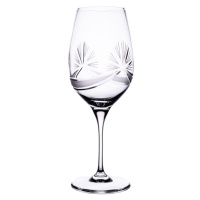 Onte Crystal Bohemia Crystal ručně broušené sklenice na červené víno Mašle 450 ml 2KS