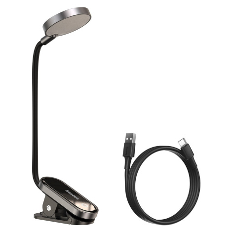 Baseus lampa s klipem, LED, flexibilní, 3W, černá - DGRAD-0G