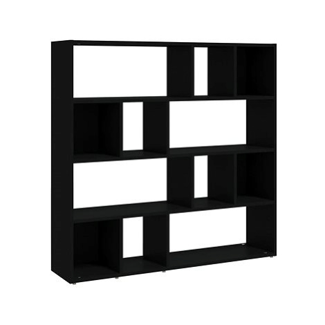 SHUMEE knihovna / dělicí stěna, černá, 105 × 24 × 102 cm