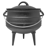 Klarstein Beefalo, litinový hrnec, potjie, nožičky, velikost M, litina, kulatý, poklice, 6 l