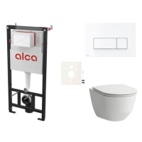 Cenově zvýhodněný závěsný WC set Alca do lehkých stěn / předstěnová montáž+ WC Laufen  SIKOASL7