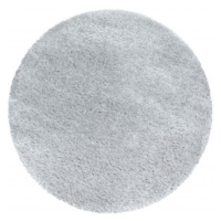 Ayyildiz koberce Kusový koberec Brilliant Shaggy 4200 Silver kruh - 160x160 (průměr) kruh cm