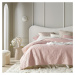 Světle růžový velurový přehoz na postel Feel 220 x 240 cm