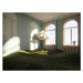 Fotografie Home Interior with grass and cloud, Eoneren, 40 × 30 cm