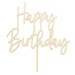 PartyDeco zapichovací dekorace na dort dřevěná Happy Birthday