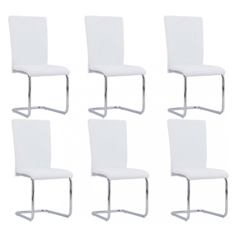Konzolové jídelní židle 6 ks Dekorhome Bílá / šedá