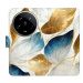 iSaprio Flip pouzdro GoldBlue Leaves pro Xiaomi 14 Ultra