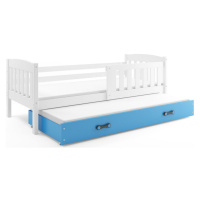 BMS Dětská postel KUBUŠ 2 s přistýlkou | bílá Barva: bílá / modrá, Rozměr: 190 x 80 cm