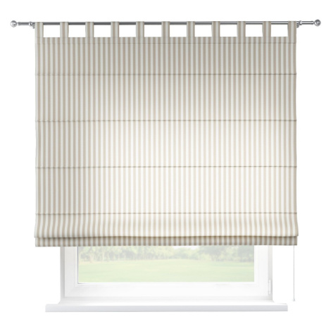 Dekoria Římská roleta Verona, béžová - bílá pruhy, Christmas, 136-07