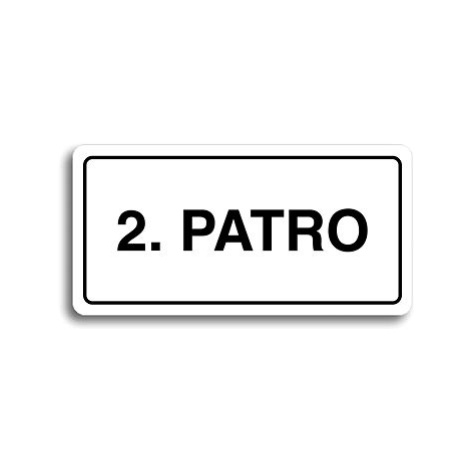 Accept Piktogram "2. PATRO" (160 × 80 mm) (bílá tabulka - černý tisk)
