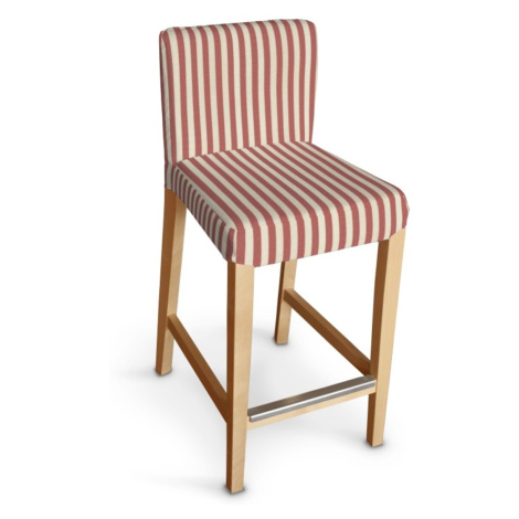 Dekoria Potah na barovou židli Hendriksdal , krátký, červeno - bílá - pruhy, potah na židli Hend