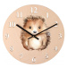 Barevné nástěnné hodiny pro děti - ježek