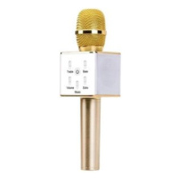 Karaoke bluetooth mikrofon s reproduktorem, zlatá