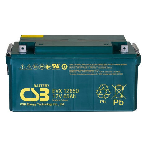 Záložní akumulátor CSB EVX12650 12V, 65Ah, 500A