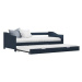 SHUMEE vysouvací rám postele/pohovky 90 × 200 cm, borové dřevo, šedý