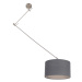 Závěsná lampa ocelová se stínidlem 35 cm tmavě šedá nastavitelná - Blitz I.