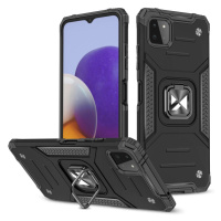 Wozinsky Ring Armor pancéřové hybridní pouzdro + magnetický držák Samsung Galaxy A22 4G černé