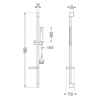 MEXEN/S DS00 posuvný sprchový set, chrom 785004583-00