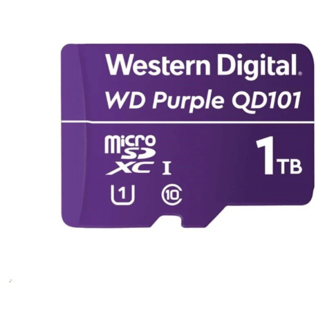 WD MicroSDXC karta 1TB Purple WDD100T1P0C Class 10 (R:100/W:60 MB/s) Western Digital